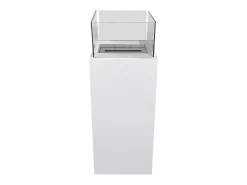 Lareira* Lareira de piso a bioetanol para interior e exterior Ischia 40x40x115 Branco