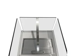 Lareira* Lareira de piso a bioetanol para interior e exterior Ischia 40x40x115 Branco