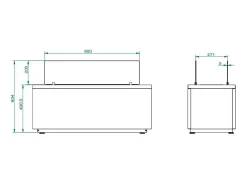 Lareira| Lareira de piso a bioetanol para interior e exterior CARAVAGGIO L100xD40xH40 cm Branco