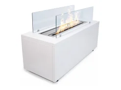 Lareira| Lareira de piso a bioetanol para interior e exterior CARAVAGGIO L100xD40xH40 cm Branco