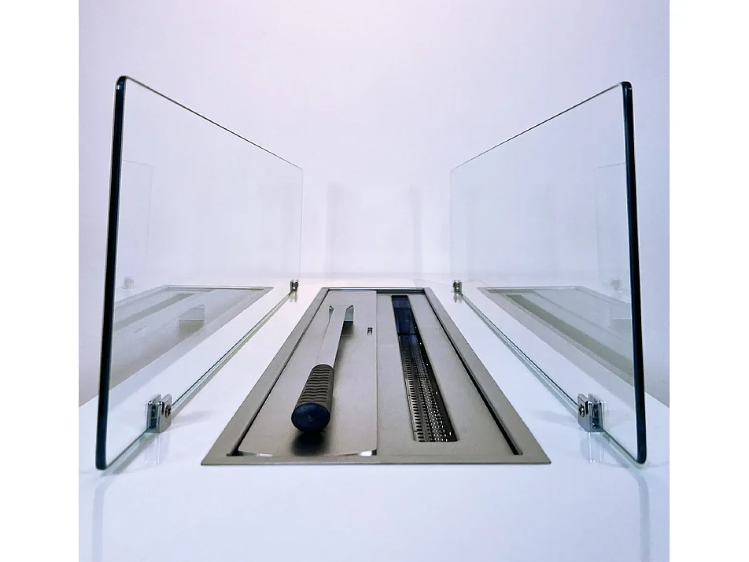 Lareira| Lareira de piso a bioetanol para interior e exterior CARAVAGGIO L100xD40xH40 cm Branco