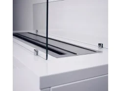 Lareira| Lareira de piso a bioetanol para interior e exterior CARAVAGGIO L100xD40xH40 cm Branco