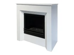 Lareira* Lareira de piso a bioetanol BELLINI em madeira branca Fabricado na Itália L96 x D35 x H96 Branco
