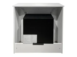 Lareira* Lareira de piso a bioetanol BELLINI em madeira branca Fabricado na Itália L96 x D35 x H96 Branco