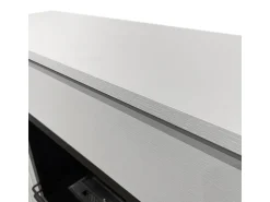 Lareira* Lareira de piso a bioetanol BELLINI em madeira branca Fabricado na Itália L96 x D35 x H96 Branco