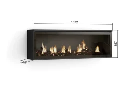 Hot Skraut Home Lareira eléctrica LED, 107x38x25cm, Sala de estar - Sala jantar, Lareira eléctrica, Preto