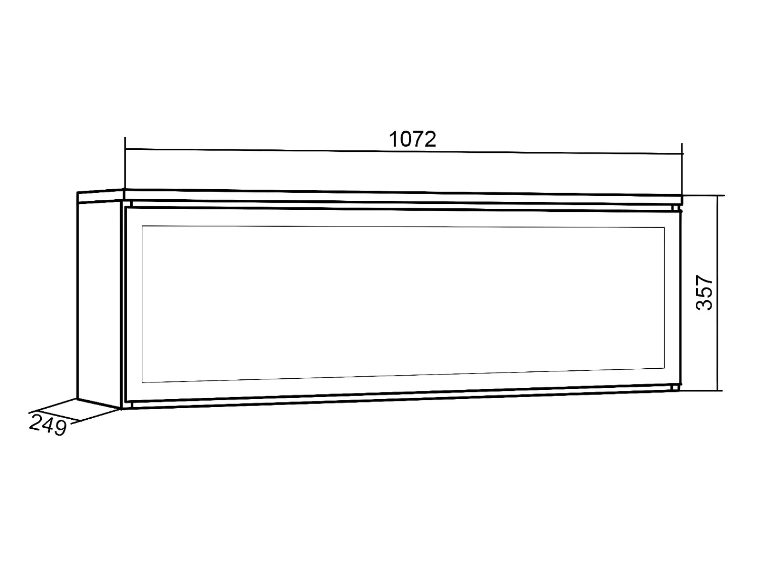 Lareira*Skraut Home Lareira eléctrica LED, 107x38x25cm, Sala de estar - Sala jantar, Lareira eléctrica, Cimento Cinzento