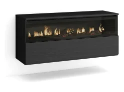 Skraut Home Lareira eléctrica LED, 102x35x45cm, 1 abertura, 1 porta, Lareira eléctrica, Suspensos,^ Lareira