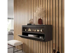 Skraut Home Lareira eléctrica LED, 102x35x45cm, 1 abertura, 1 porta, Lareira eléctrica, Suspensos,^ Lareira
