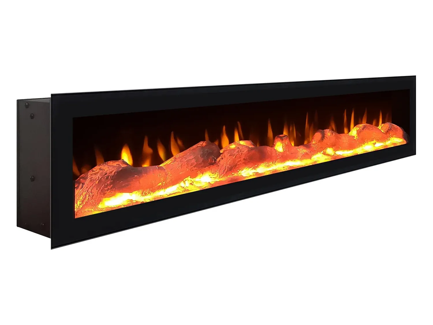 Skraut Home Lareira eléctrica LED, 102x35x45cm, 1 abertura, 1 porta, Lareira eléctrica, Suspensos,^ Lareira
