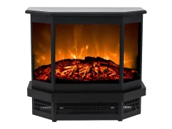 Lareira|FLAMATECH Lareira elétrica - Estilo retrô - Independente - L55,8 x P22,5 x A51,6 - Preta - ETNA Preto