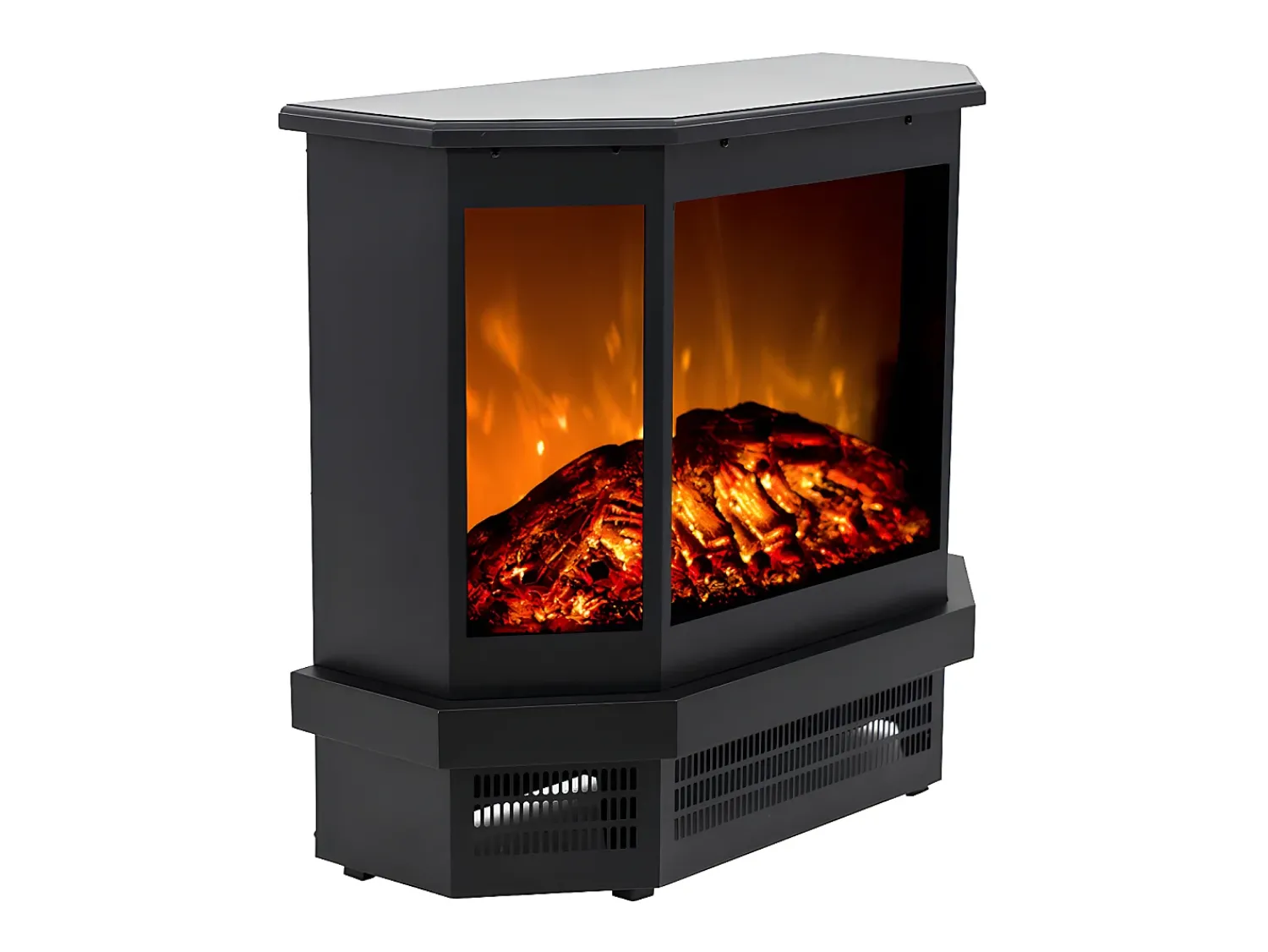 Lareira|FLAMATECH Lareira elétrica - Estilo retrô - Independente - L55,8 x P22,5 x A51,6 - Preta - ETNA Preto
