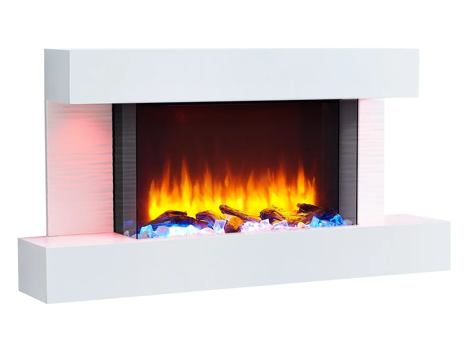 Lareira| Lareira elétrica BALDERIA Aieda - Lareira de pé, aquecimento 2000 W - Branco