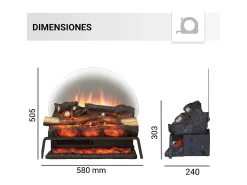 Discount Lareira elétrica BALDERIA Lily - Lareira - Preto