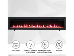 Lareira elétrica BALDERIA Agnes 60 - Lareira de parede ou embutida -^ Lareira