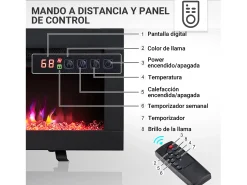 Lareira elétrica BALDERIA Agnes 60 - Lareira de parede ou embutida -^ Lareira