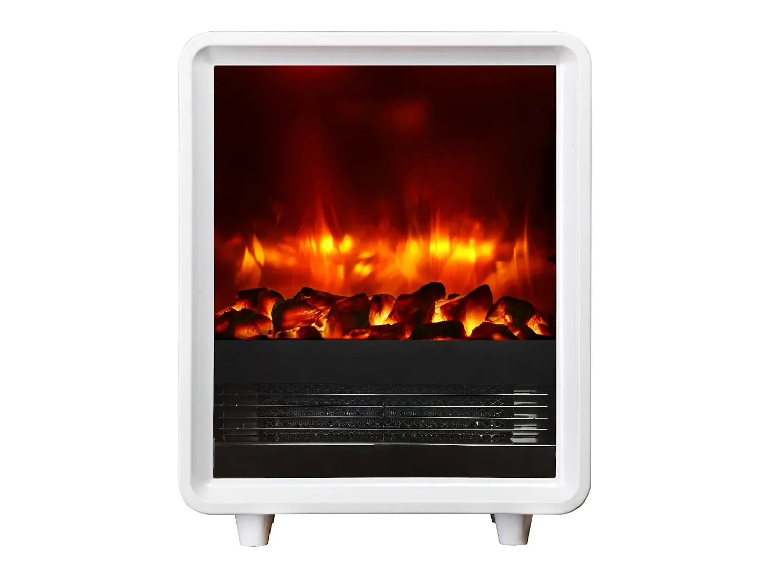Lareira elétrica BALDERIA George - Lareira elétrica, aquecimento 2000 W - Branca^ Lareira