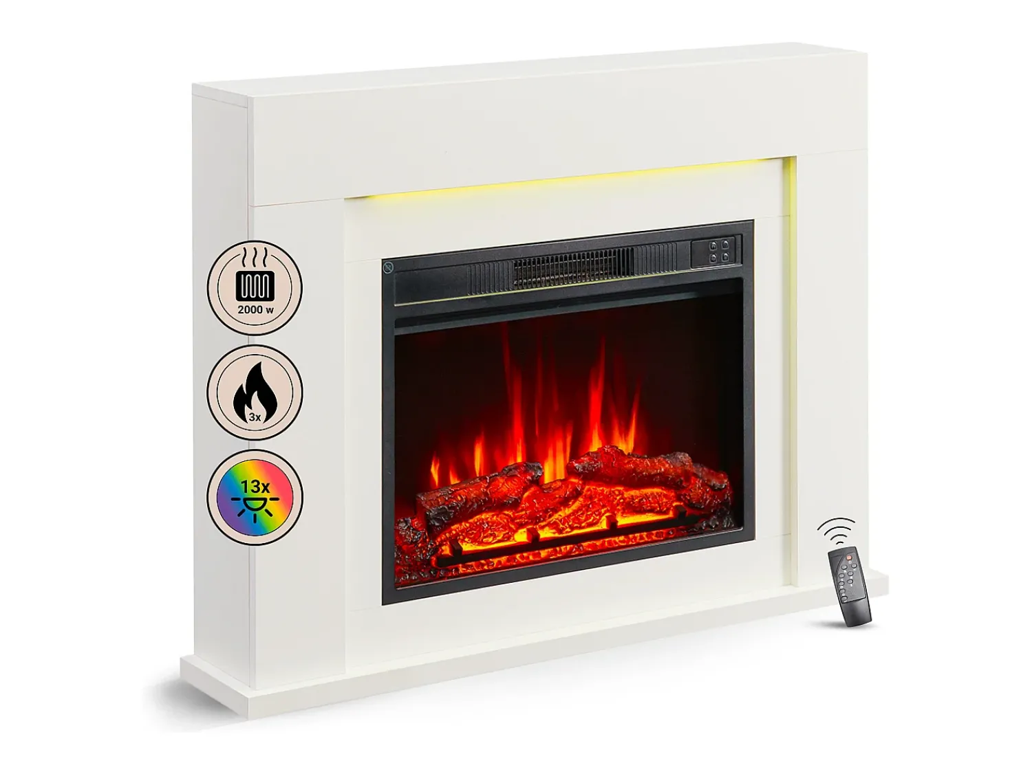 Best Lareira elétrica BALDERIA Finn Design - Lareira de pé - Branco