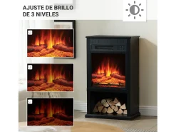 Lareira elétrica BALDERIA Ember - Lareira de chão - preta^ Lareira
