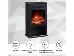 Lareira elétrica BALDERIA Ember - Lareira de chão - preta^ Lareira