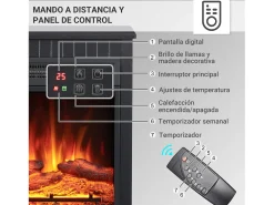 Lareira elétrica BALDERIA Ember - Lareira de chão - preta^ Lareira