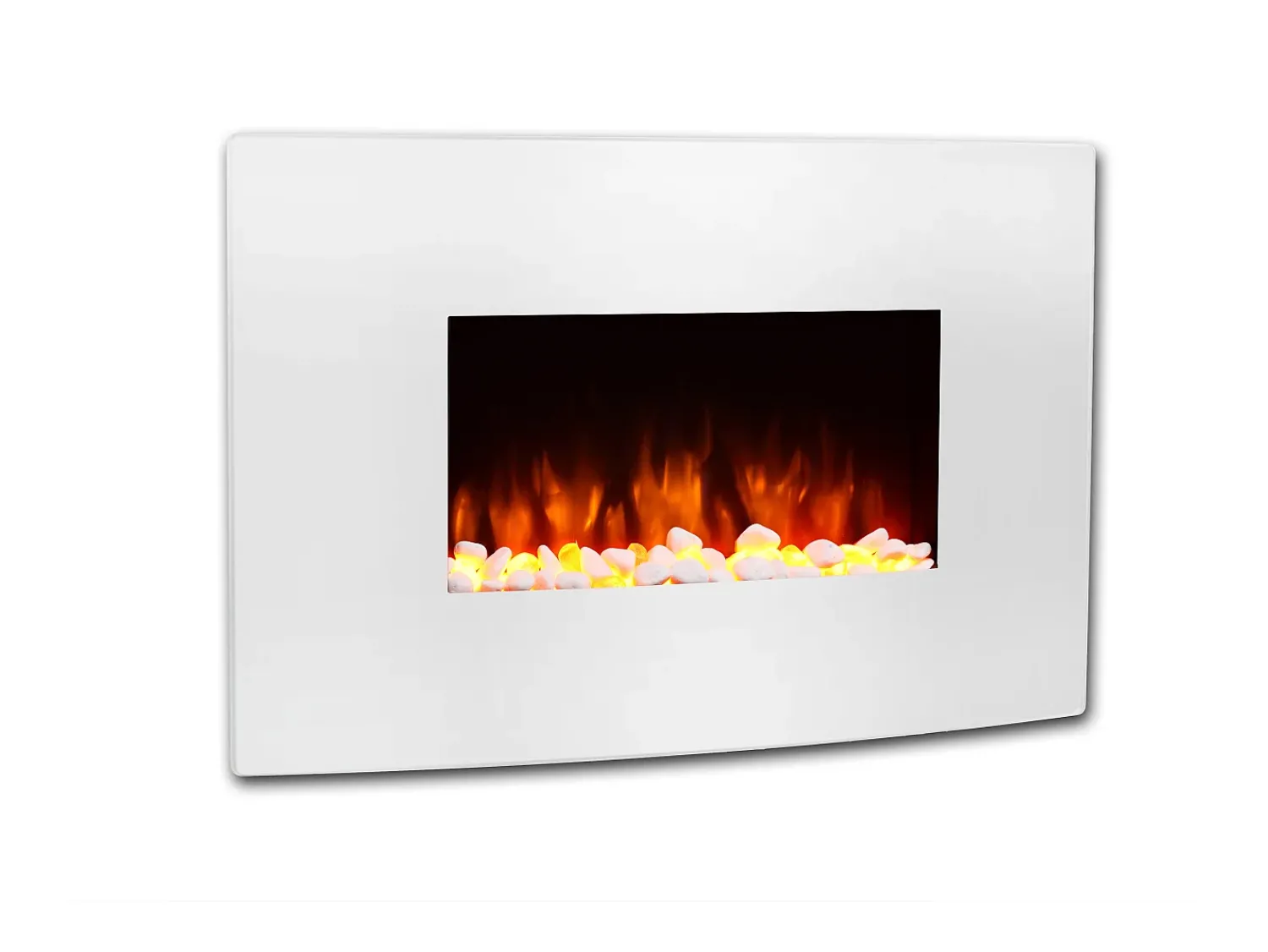 Lareira| Lareira elétrica BALDERIA Enjo - Lareira de parede, aquecimento 2000 W - Branco
