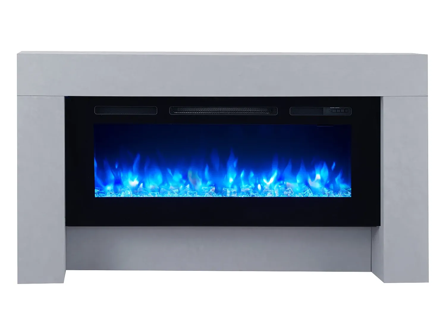 Lareira* Lareira elétrica BALDERIA Zeus - Lareira de chão, aquecimento 2000 W - Aspecto betão Cinzento