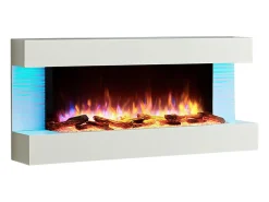 Lareira elétrica BALDERIA Helia - Lareira de parede, 2000 W - Branca^ Lareira