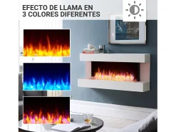 Lareira elétrica BALDERIA Helia - Lareira de parede, 2000 W - Branca^ Lareira