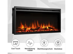 Outlet Lareira elétrica BALDERIA Atalanta 40 - Lareira embutida - Preto