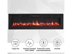 Lareira| Lareira elétrica BALDERIA Leif 60 - 2 em 1 - preta Preto