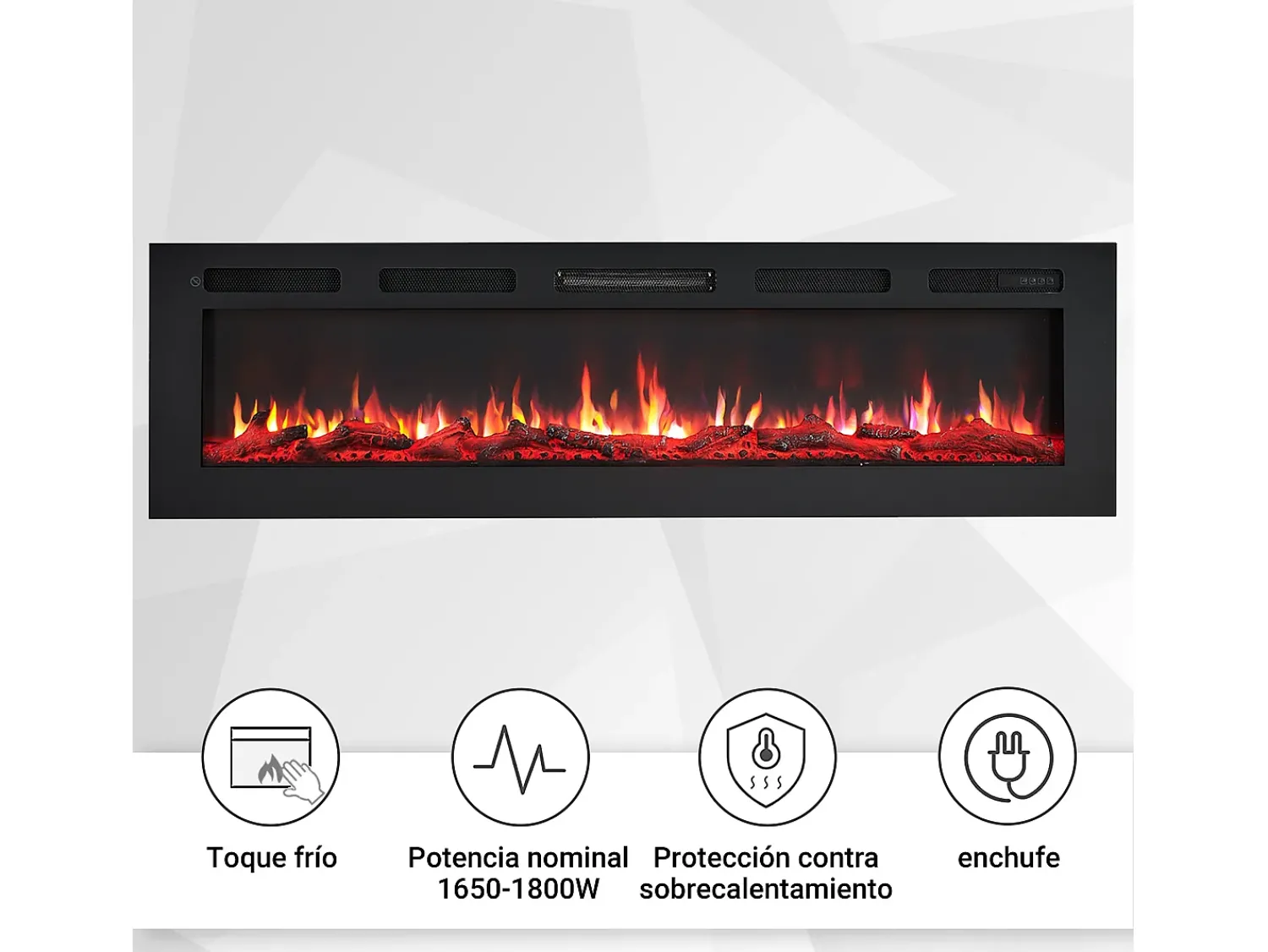 Lareira| Lareira elétrica BALDERIA Leif 60 - 2 em 1 - preta Preto