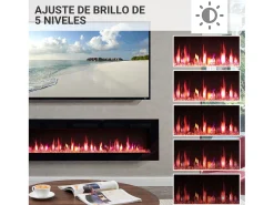 Lareira| Lareira elétrica BALDERIA Leif 60 - 2 em 1 - preta Preto