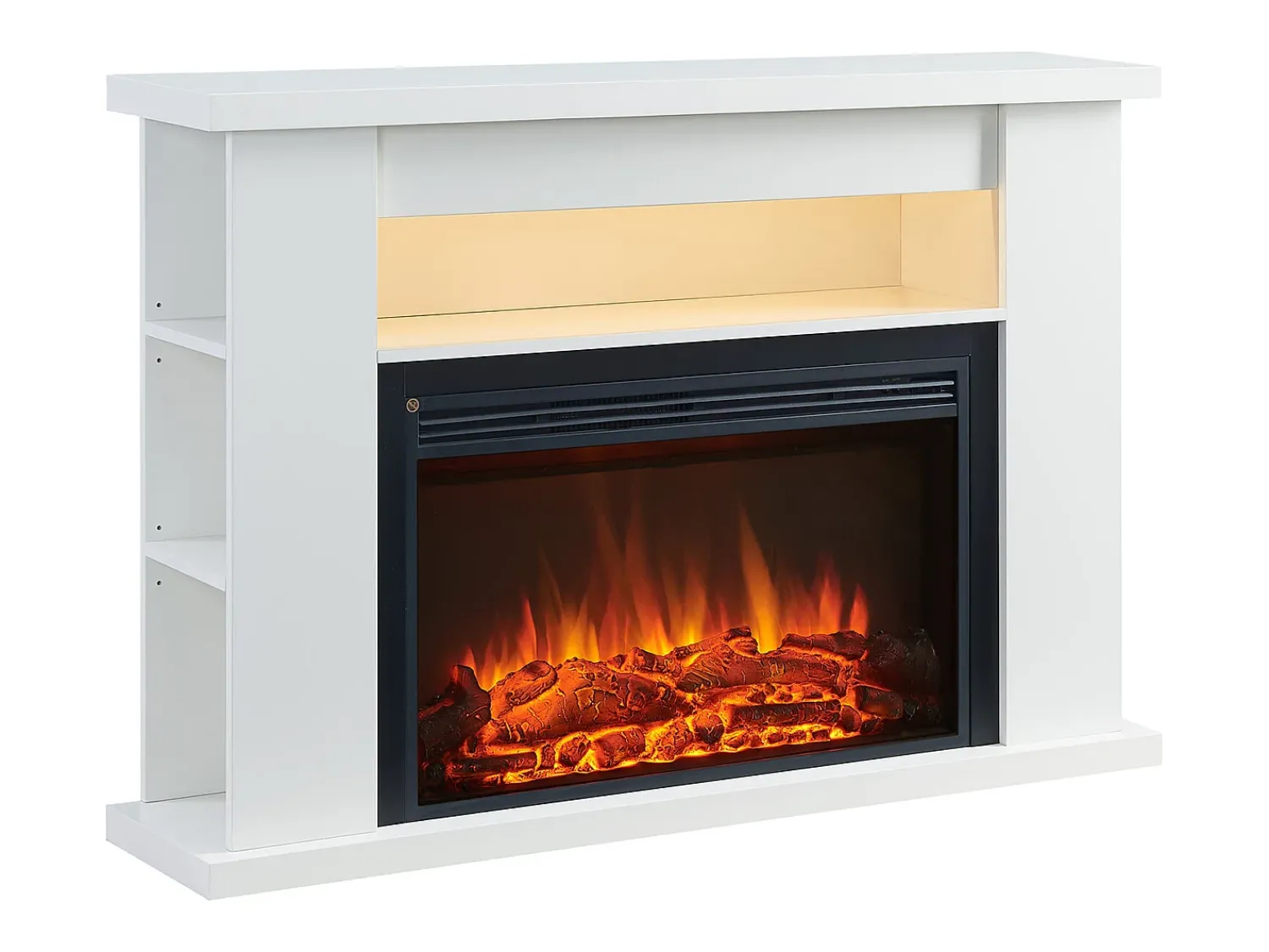 Lareira| Lareira elétrica BALDERIA Ruby - Lareira com aquecimento 2000 W - Branco
