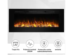 Lareira| Lareira elétrica BALDERIA Fiamma 48 - Lareira embutida - Preto