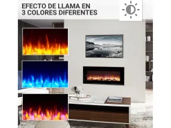 Lareira| Lareira elétrica BALDERIA Fiamma 48 - Lareira embutida - Preto
