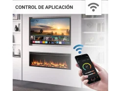 Lareira| Lareira elétrica BALDERIA Atalanta 60 - Lareira embutida, 1500 W - Preto