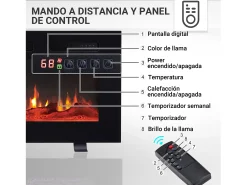 Lareira elétrica BALDERIA Leif 36 - 3 em 1 - preta^ Lareira