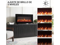Lareira elétrica BALDERIA Leif 36 - 3 em 1 - preta^ Lareira