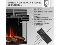 Lareira| Lareira elétrica BALDERIA Athena smart 60 - Lareira embutida - Preto