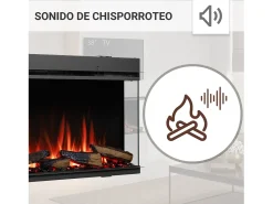 Lareira| Lareira elétrica BALDERIA Athena smart 60 - Lareira embutida - Preto