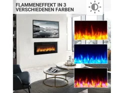 Lareira| Lareira elétrica BALDERIA Fiamma 40 - Lareira embutida - preta Preto