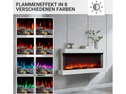 Lareira elétrica BALDERIA Achilles (L) - Lareira de parede com aquecimento -^ Lareira