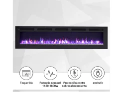 Lareira| Lareira elétrica BALDERIA Leif 70 - 2 em 1 - preta Preto