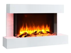 Lareira* Lareira elétrica BALDERIA Aidan, lareira elétrica de parede, 2000 W - Branca Branco