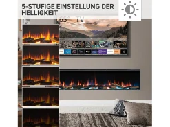 Lareira elétrica BALDERIA Athena smart 72 - Lareira embutida - Preta^ Lareira