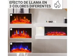 Lareira elétrica BALDERIA Lumina - Lareira de parede - Branca^ Lareira