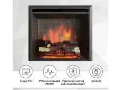 Lareira* Lareira elétrica BALDERIA Calida 23 - Lareira embutida - Preto