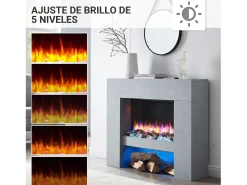 Lareira| Lareira elétrica BALDERIA Naran - Lareira de chão - betão Cinzento