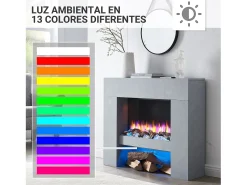 Lareira| Lareira elétrica BALDERIA Naran - Lareira de chão - betão Cinzento
